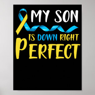 Póster Mi hijo está abajo, el síndrome de Down perfecto