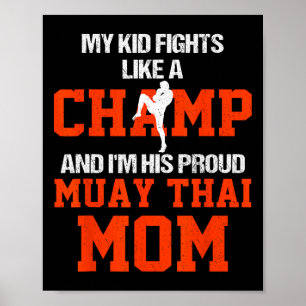 Póster Mi hijo pelea como un campeón y soy su orgulloso p