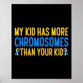 Póster Mi Hijo Tiene Más Cromósomos Awarenes De Síndrome 