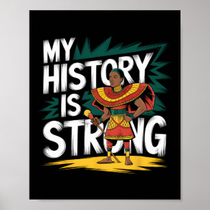Póster Mi historia es fuerte Mes de la historia negra afr