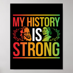 Póster Mi historia es fuerte mes negro africano americano