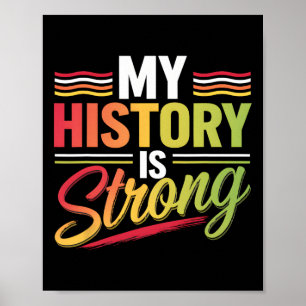 Póster Mi historia es fuerte Mes negro afroamericano