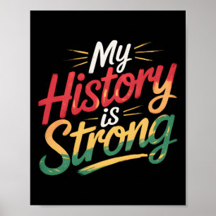 Póster Mi historia es un sólido mes negro para los afroam