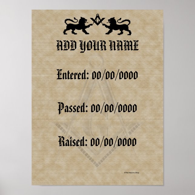 Póster Mi historia masónica (Frente)