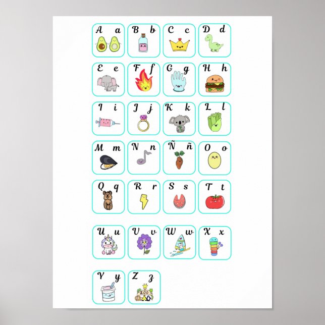 Póster Mi imprimario abecedario (Frente)