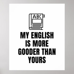 Póster mi inglés es más bueno que el tuyo