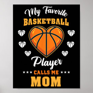 Póster Mi jugador de baloncesto favorito me llama mamá 1
