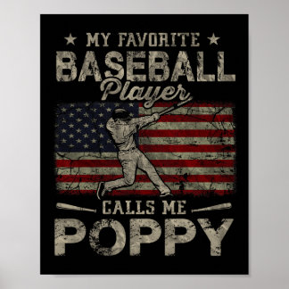 Póster Mi jugador de béisbol favorito me llama papá
