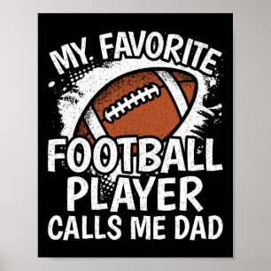 Póster Mi jugador de fútbol americano favorito me llama p