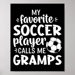 Póster Mi jugador de fútbol favorito me llama abuelo 
