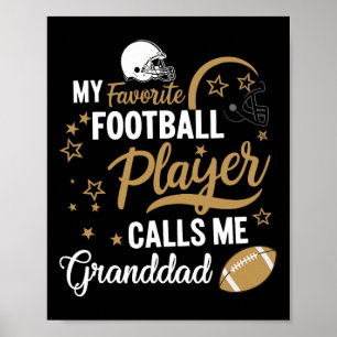 Póster Mi jugador de fútbol favorito me llama abuelo