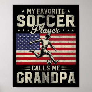 Póster Mi jugador de fútbol favorito me llama abuelo padr