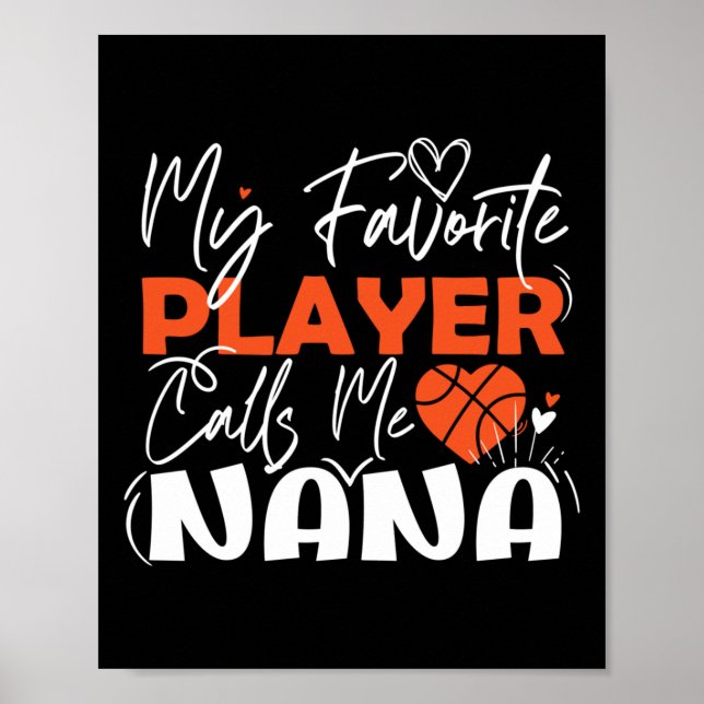 Póster Mi jugador favorito de baloncesto me llama Nana (Frente)