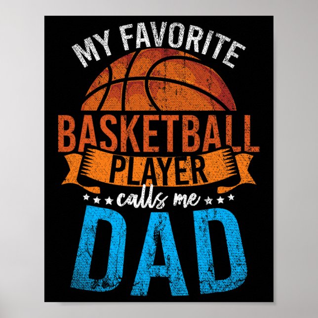 Póster Mi jugador favorito de Bysketbyll me llama a Dad B (Frente)