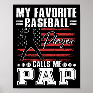 Póster Mi jugador favorito me llama Papá Bandera American