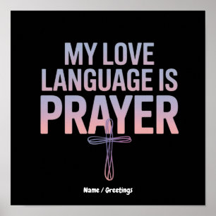 Póster Mi lenguaje del amor es la oración Jesús Diseño cr