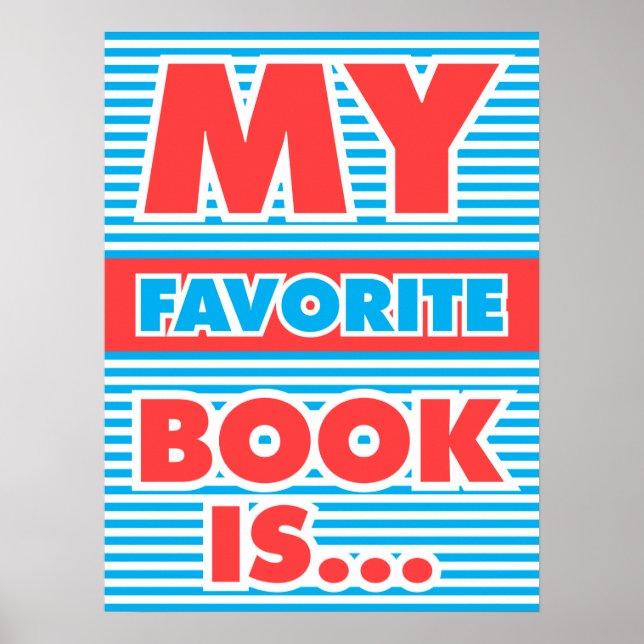 Póster Mi Libro Favorito Es ... (Frente)