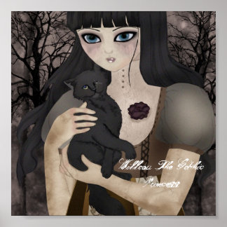 Póster Mi línea negra de un solo ojo