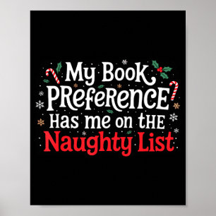 Póster Mi lista traviesa de preferencias de libros lector