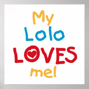 Póster Mi Lolo me ama camisetas y regalos