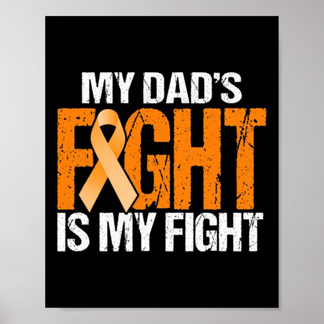 Póster Mi lucha contra la leucemia es el padre de la conc (Frente)