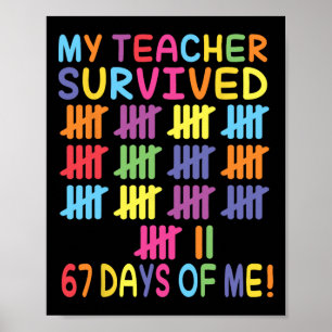 Póster Mi maestro sobrevivió 67 días de escuela para mí d