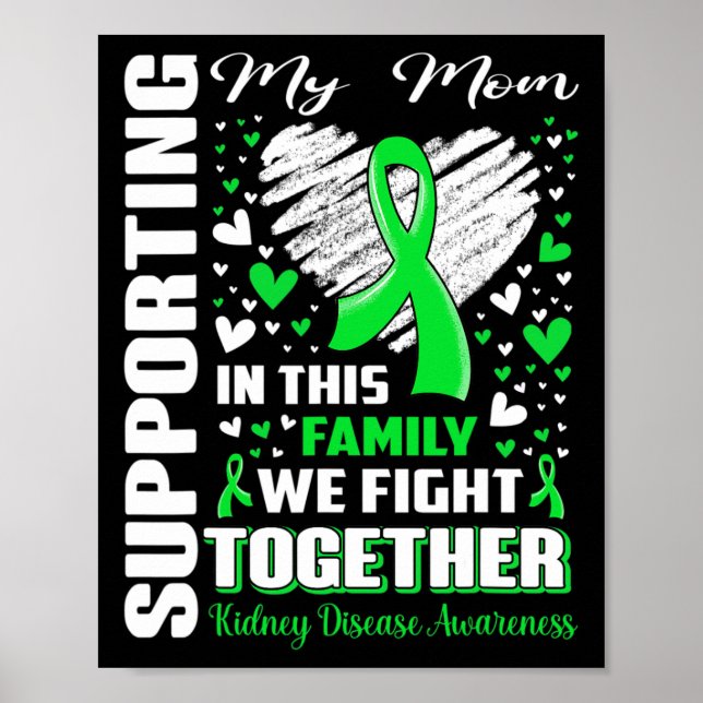Póster Mi mamá Enfermedad Renal Conciencia (Frente)
