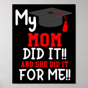 Póster Mi Mamá Lo Hizo Graduando Camisa De Niñera Gradu