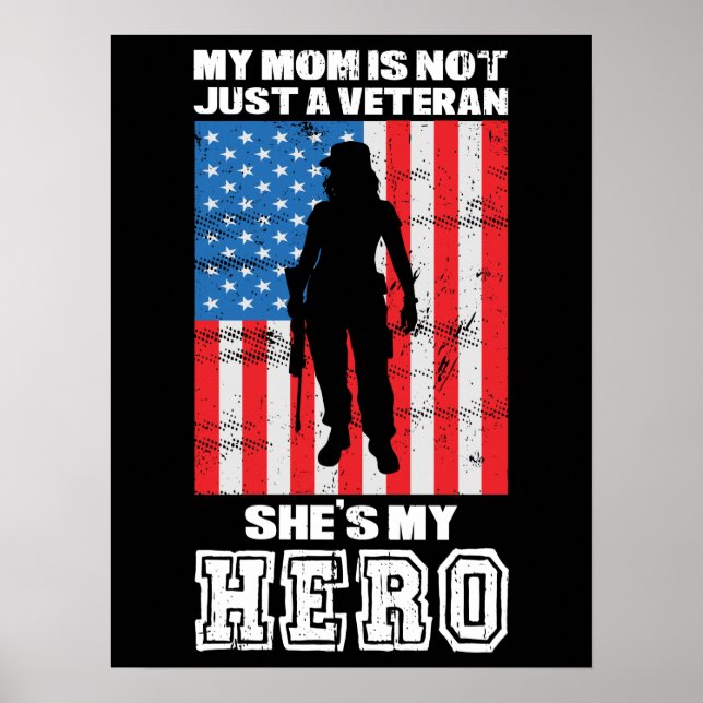 Póster Mi mamá no es solamente una veterana, es mi heroín (Frente)