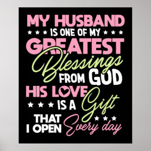 Póster Mi marido es una gran bendición de Dios