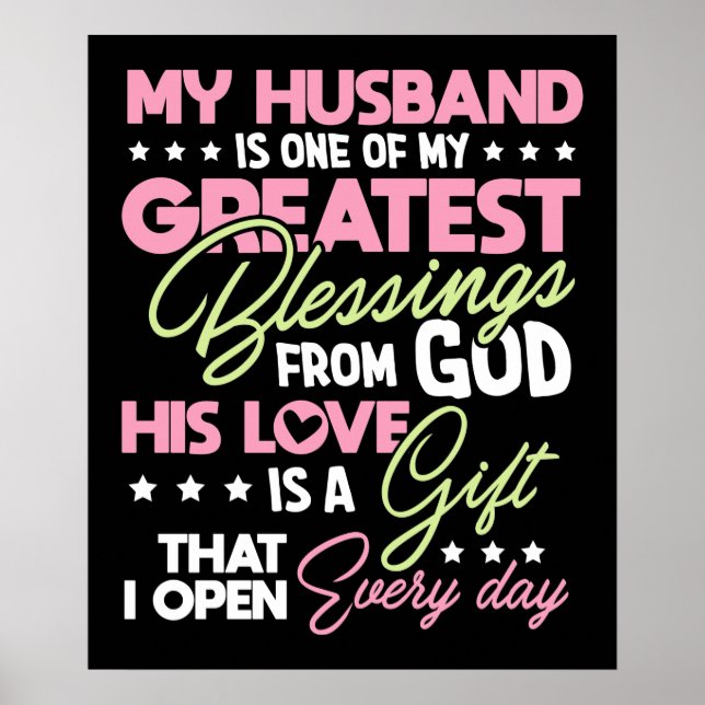 Póster Mi marido es una gran bendición de Dios (Frente)