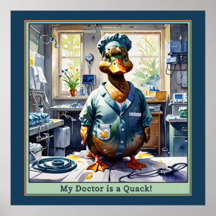 Póster Mi Médico es un pato negro en los crubos