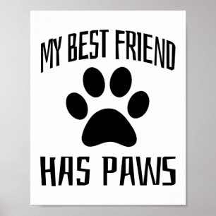 Póster Mi mejor amigo tiene garras - amantes del perro