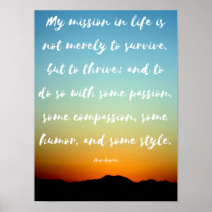 Póster "Mi misión en poster inspirador de la vida" -