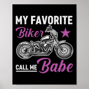 Póster Mi motociclista favorito me llama Bybe
