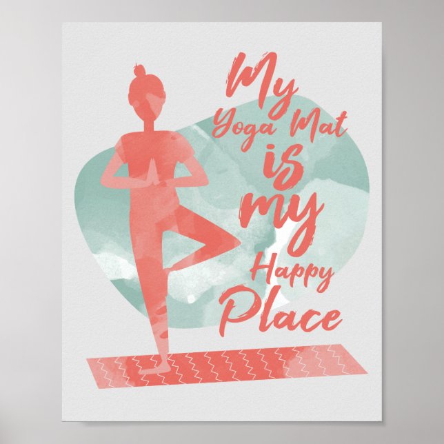 Póster Mi muñeca de yoga es mi lugar feliz (Frente)
