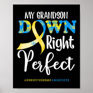 Póster Mi nieta boca abajo con el síndrome de Down perfec