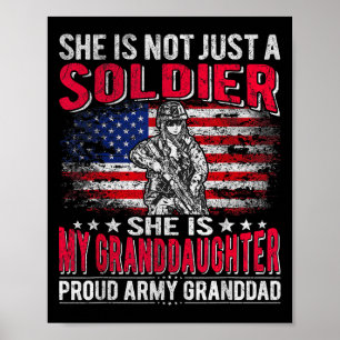Póster Mi Nieta Mi Soldado Abuela Orgullosa Del Ejército