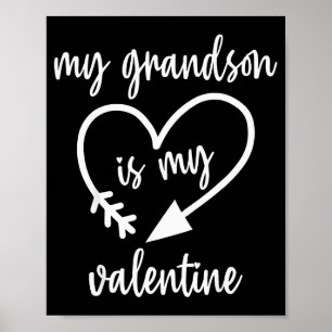 Póster Mi nieto es mi San Valentín Día de San Valentín li