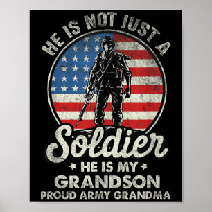 Póster Mi nieto es un soldado cita orgullosa abuela del e
