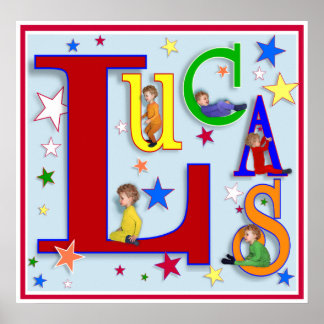 Póster Mi nombre - Imprimir "Lucas"