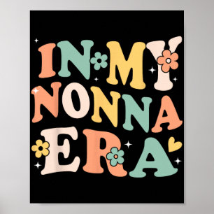 Póster Mi Nonna Era Divertida Sarcástica Groovy Retro Día