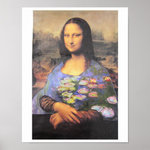 Póster Mi nueva vestimenta - Mona Lisa en un Monet - coll
