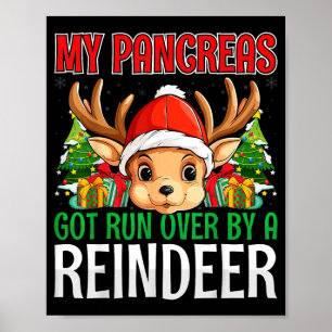 Póster Mi páncreas fue atropellado por un reno - Navidad