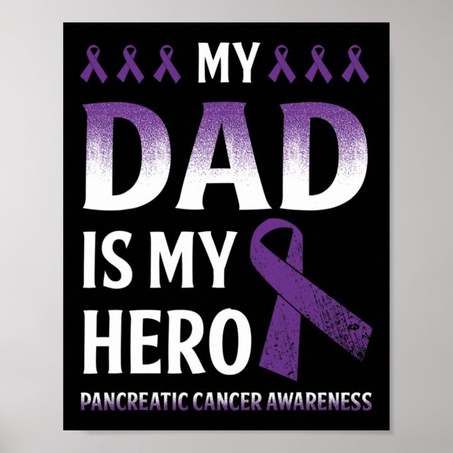 Póster Mi Papá Es Mi Héroe El Cáncer Pancreático (Frente)