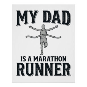 Póster Mi papá es un corredor de maratón Diseño de camise