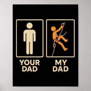 Póster Mi papá escalada en roca escalador hija hijo día d