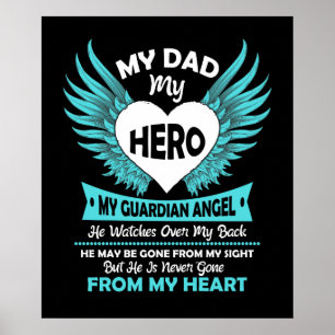 Póster Mi papá mi héroe mi ángel guardián