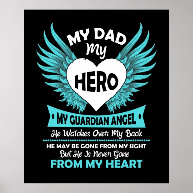 Póster Mi papá mi héroe mi ángel guardián (Frente)