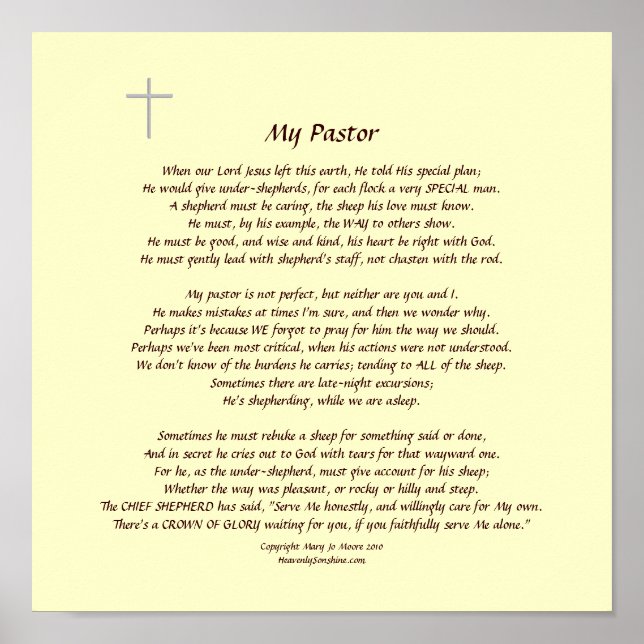 Póster Mi Pastor (Frente)